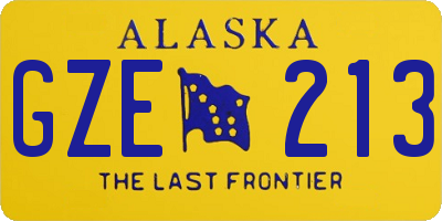 AK license plate GZE213