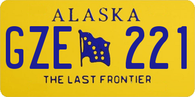 AK license plate GZE221