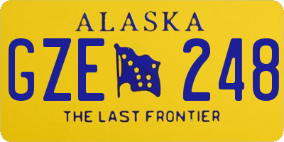 AK license plate GZE248