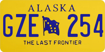 AK license plate GZE254