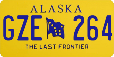 AK license plate GZE264
