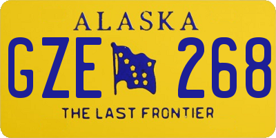 AK license plate GZE268