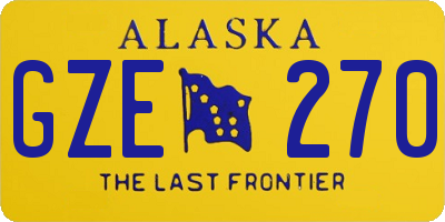 AK license plate GZE270