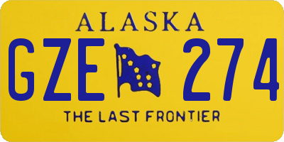 AK license plate GZE274