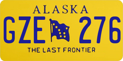 AK license plate GZE276