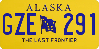 AK license plate GZE291