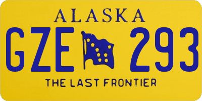 AK license plate GZE293