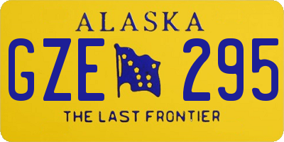 AK license plate GZE295