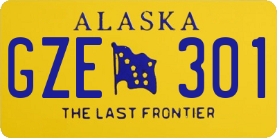 AK license plate GZE301