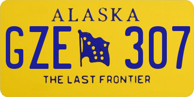 AK license plate GZE307