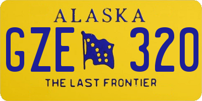 AK license plate GZE320
