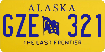 AK license plate GZE321