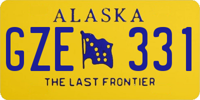 AK license plate GZE331