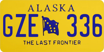 AK license plate GZE336