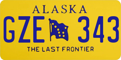 AK license plate GZE343