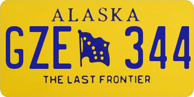 AK license plate GZE344