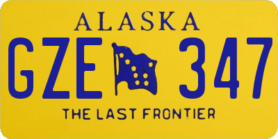 AK license plate GZE347