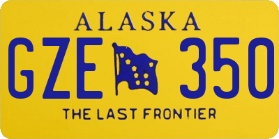 AK license plate GZE350