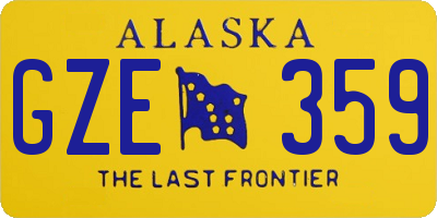 AK license plate GZE359