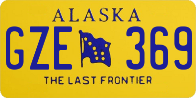 AK license plate GZE369