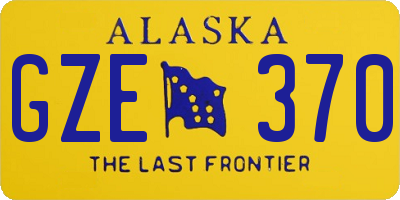 AK license plate GZE370