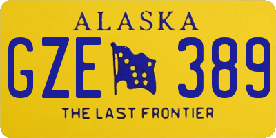 AK license plate GZE389