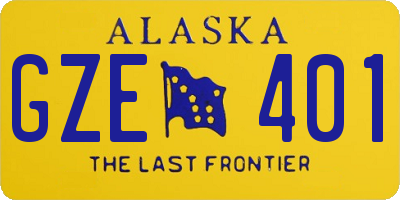 AK license plate GZE401