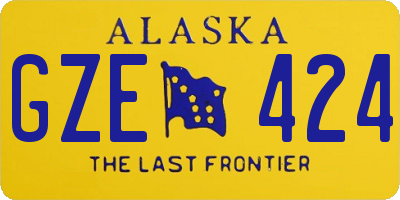 AK license plate GZE424