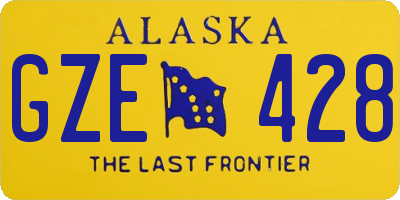 AK license plate GZE428