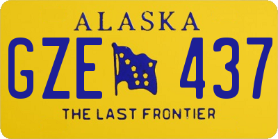 AK license plate GZE437