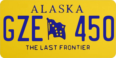 AK license plate GZE450