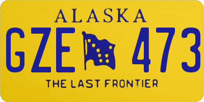 AK license plate GZE473