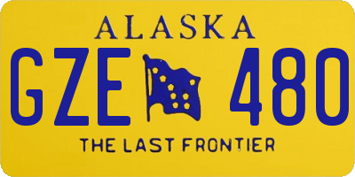 AK license plate GZE480