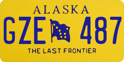 AK license plate GZE487