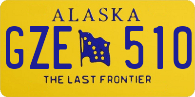 AK license plate GZE510