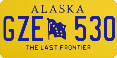 AK license plate GZE530