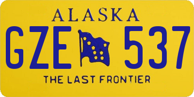 AK license plate GZE537