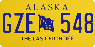 AK license plate GZE548