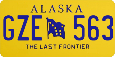 AK license plate GZE563