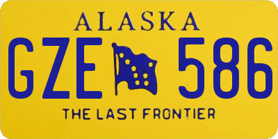 AK license plate GZE586