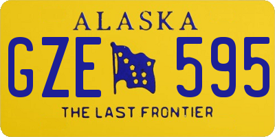 AK license plate GZE595