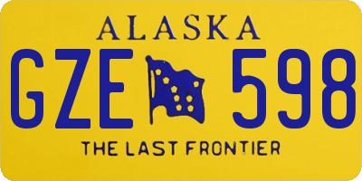 AK license plate GZE598