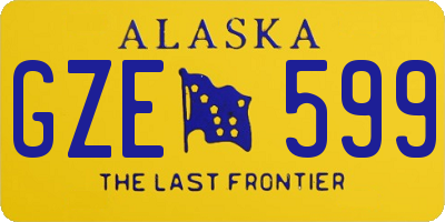 AK license plate GZE599