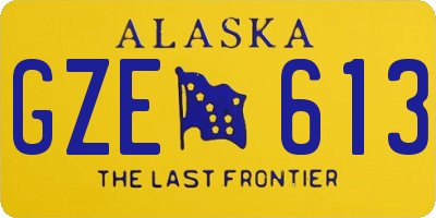 AK license plate GZE613