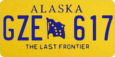 AK license plate GZE617