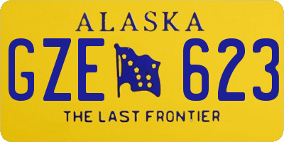 AK license plate GZE623