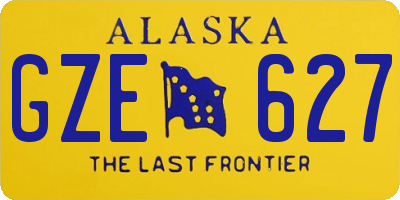 AK license plate GZE627