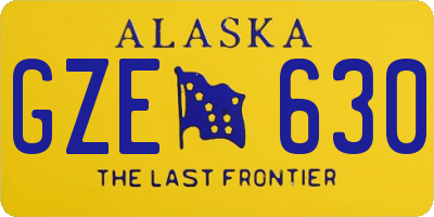AK license plate GZE630