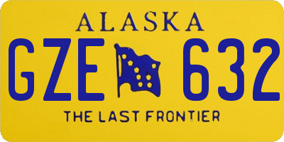 AK license plate GZE632