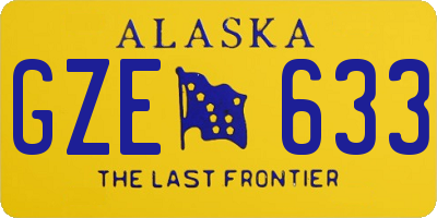 AK license plate GZE633